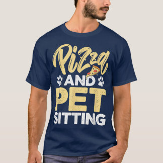 T-shirt Pizza Et Animaux Assis Amoureux des animaux Chiens
