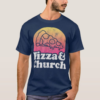 T-shirt Pizza et église ou religion 