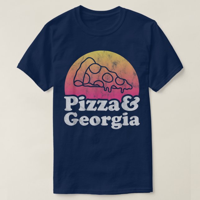 T-shirt Pizza et Géorgie  (Design devant)