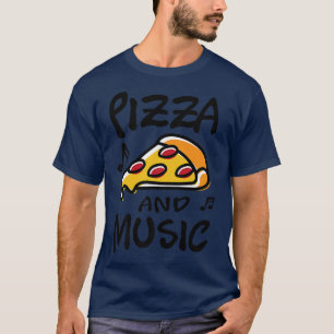 T-shirt Pizza et musique Piano Musicien Notes musicales