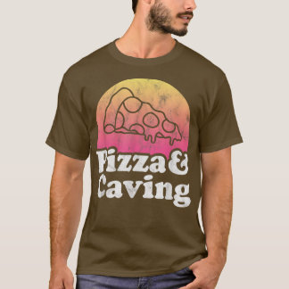 T-shirt Pizza et spéléologie ou grottes