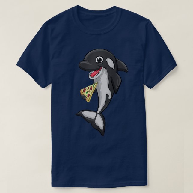 T-shirt Pizza Food Love Killer Whale Orca Lover Animal Wom (Design devant)