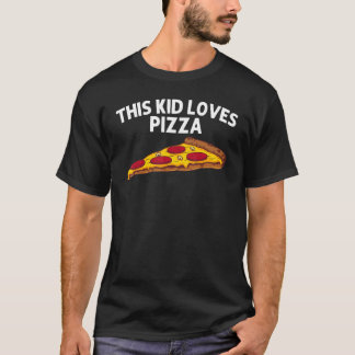 T-shirt Pizza For Kids Boys Italian Food Pizza Pepperoni