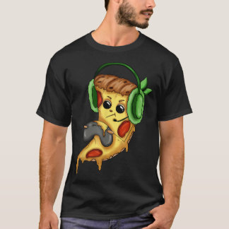 T-shirt Pizza Gamer Love Jouer Jeux Vidéo Jeux Drôle Contr