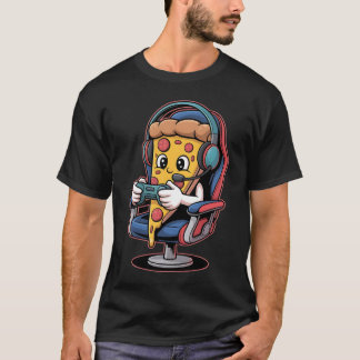 T-shirt Pizza Gaming Street Wear Illustration Design Fun