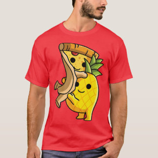 T-shirt Pizza Hawaii couple Ananas levage Pizza up