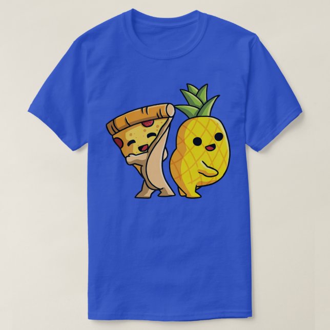 T-shirt Pizza Hawaii couple dansant Ananas et Pizza L (Design devant)