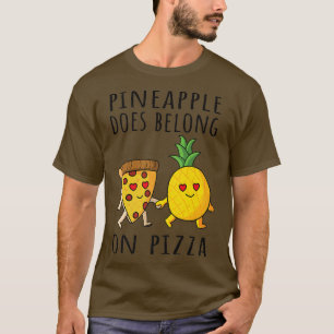 T-shirt Pizza Hawaii Pineapple Pizza Food Premium3255