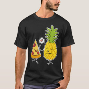 T-shirt Pizza Hawaiienne Tranchée Tombant Amoureux Avec Un