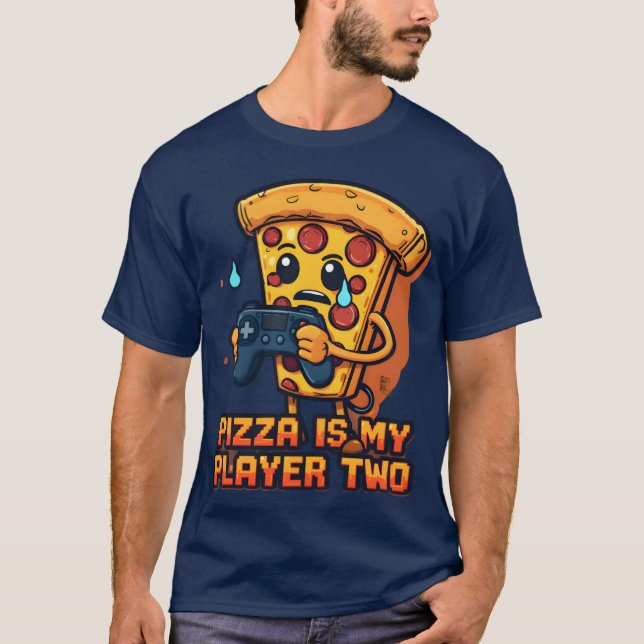 T-shirt Pizza Is My Player friends (Devant)