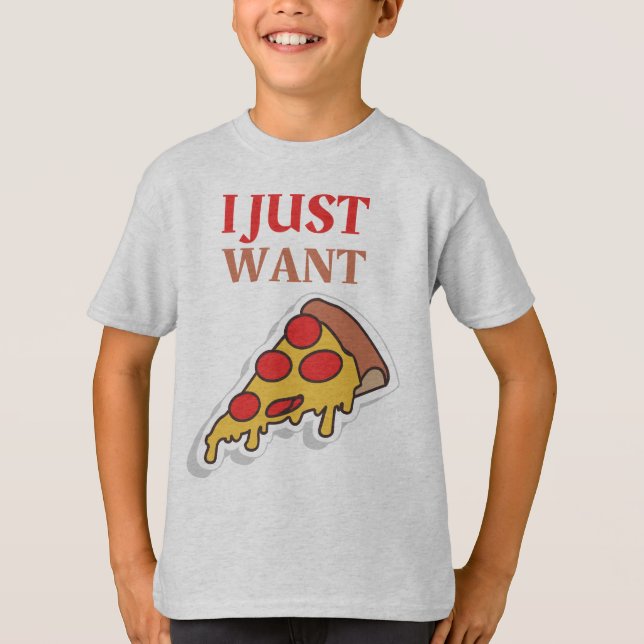 T-shirt Pizza Kids' Hanes TAGLESS® (Devant)