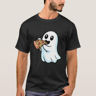 T-shirt Pizza mangeur de fantôme Funny Halloween Pizza Lov