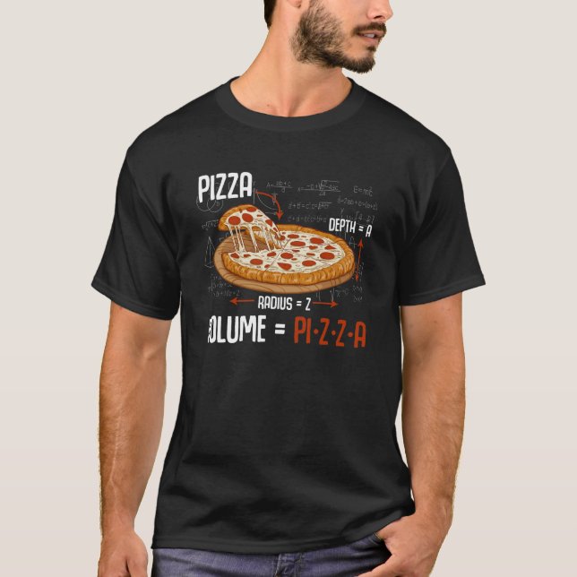 T-shirt Pizza Mathematics Formule Physique de Formule Scie (Devant)