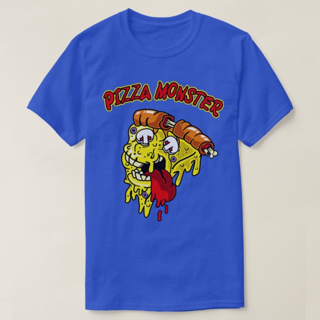 T-shirt Pizza Monster Funny Pizza Lover Cadeau (Design devant)
