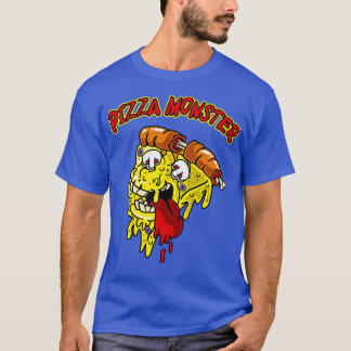 T-shirt Pizza Monster Funny Pizza Lover Cadeau