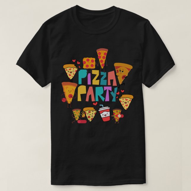 T-shirt Pizza Party National fromage jour pizza mois de pi (Design devant)
