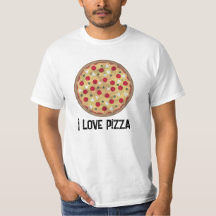 T-shirt Pizza pepperoni rustique amour Votre texte personn