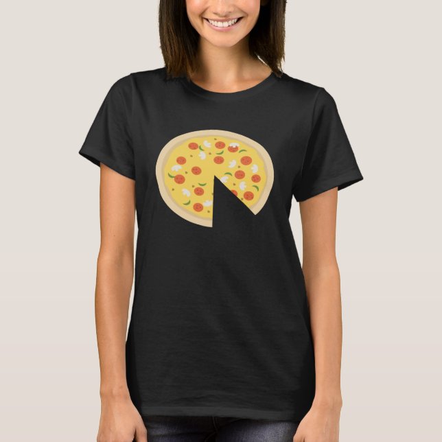 T-shirt Pizza Piece Slice Missing Père Son mignon (Devant)