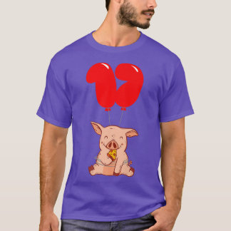 T-shirt Pizza Pig - 17th Birthday - Kids Balloon Party Pre