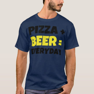 T-shirt Pizza plus Bière égale Quotidien Funny Common 