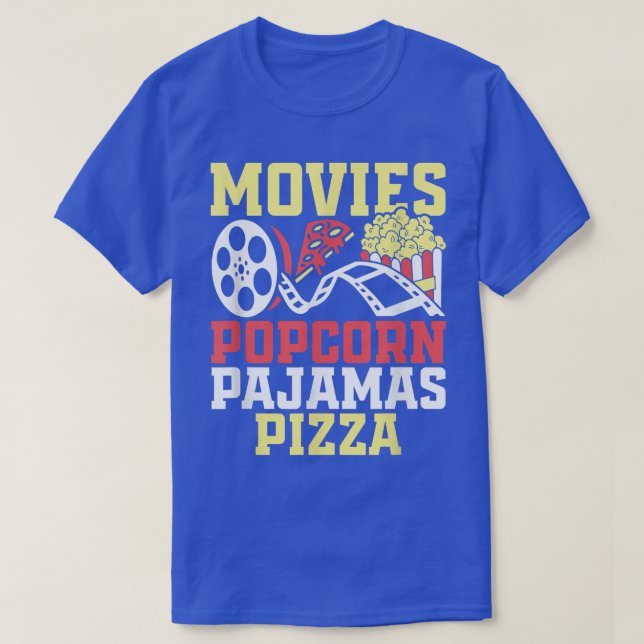 T-shirt Pizza Popcorn Lover  (Design devant)