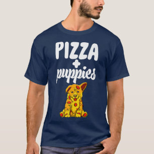 T-shirt Pizza & Puppies Aimer Drôle Femmes Amoureux de les