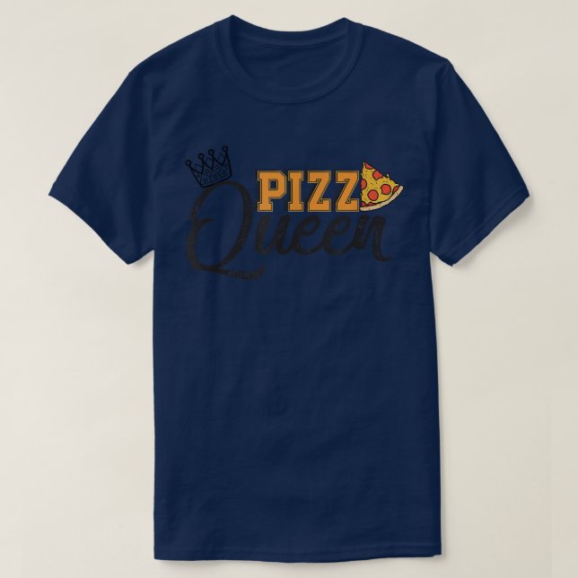 T-shirt Pizza Queen Funny Pizza Couronne Et Pizza Pour Fem (Design devant)