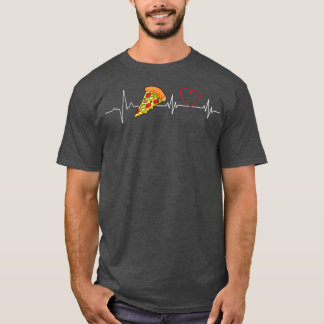T-shirt Pizza rythme cardiaque amour pouls drôle amateurs