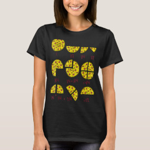T-shirt Pizza Salami Fractions mathématiques rapides Fract