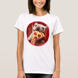 T-shirt Pizza Slice mangeur de chien