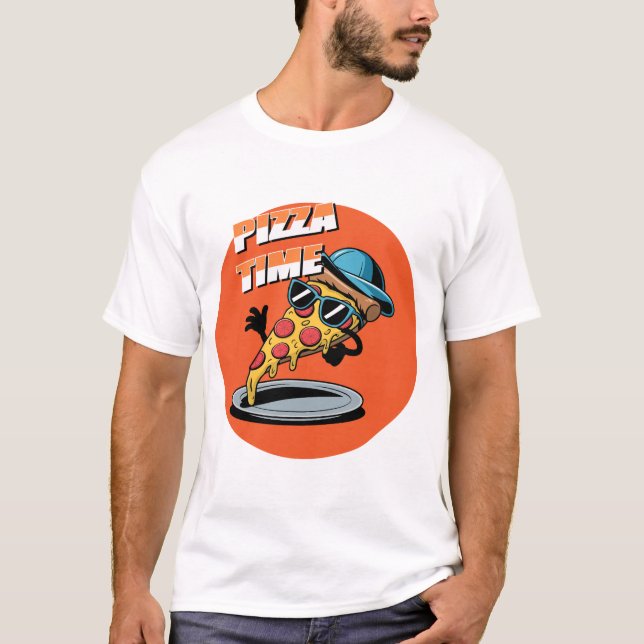 T-shirt Pizza Time Pizza Lover (Devant)
