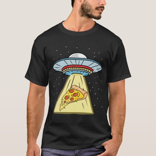 T-shirt Pizza Ufo Abduction Pizza Lover (Devant)