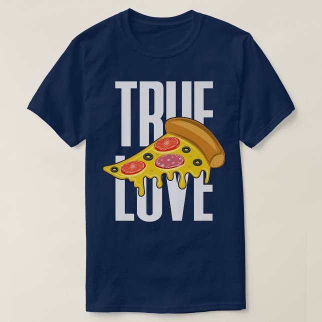 T-shirt Pizza véritable amour  (Design devant)