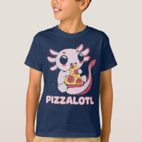 PIZZALOTL mignon axolotl amphibien manger pizza am