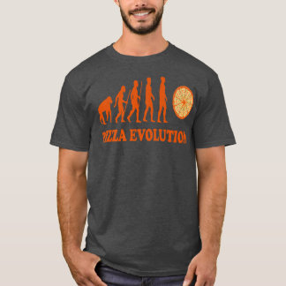 T-shirt Pizzas salami jambon champignon tomate Italie roug