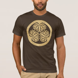 T-shirt Placage japonais en bois de crête de famille de