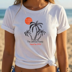 T-shirt Plage au coucher de soleil tropical Palmier Vacanc