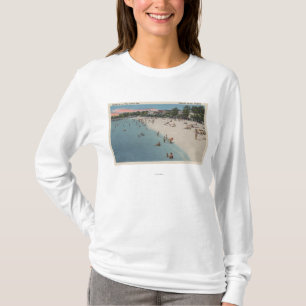 T-shirt Plage coloniale, VA - scène la prenant un bain de