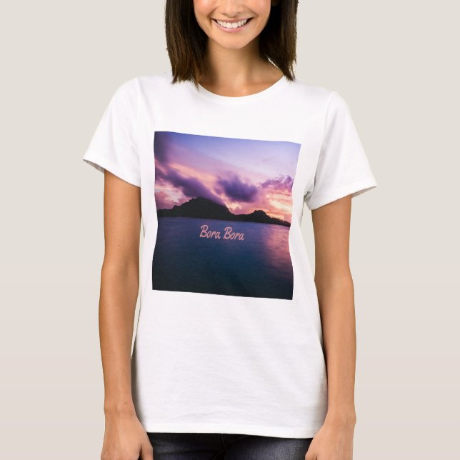 T-shirt Plage de Bora Bora Suset Island (Devant)