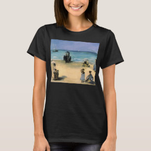 T-shirt Plage de Boulogne par Edouard Manet, Art Vintage
