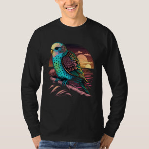 T-shirt Plage de Budgie Perruche Bouddhique Oiseau Eté  2