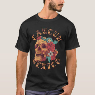 T-shirt Plage de Cancun Mexique Tattoo Crâne en encre de t