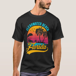 T-shirt Plage de Clearwater Floride Palmier Île Rétro So
