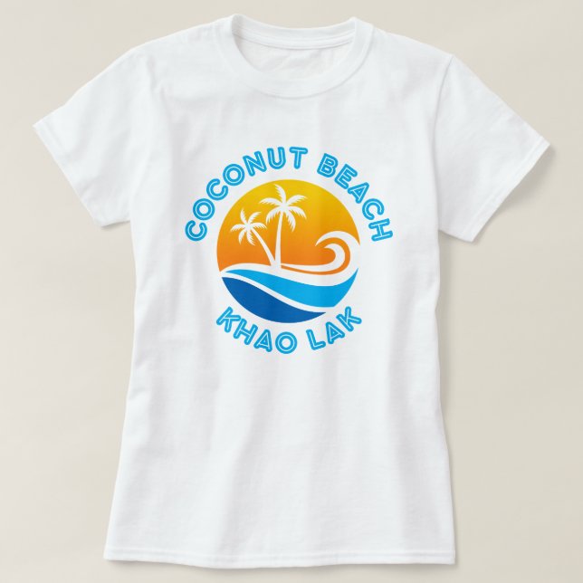 T-SHIRT PLAGE DE COCONUT-LAC KHAO (Design devant)