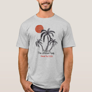 T-shirt Plage de coucher de soleil tropical Palmier Vacanc