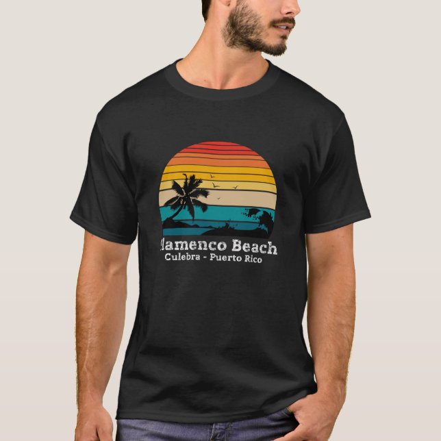 T-shirt Plage de Flamenco Culebra - Porto Rico (Devant)