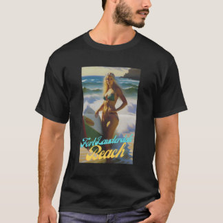 T-shirt Plage de Fort Lauderdale Floride Parasdise Belle