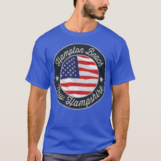 T-shirt Plage de Hampton - Souvenir patriotique du New Ham