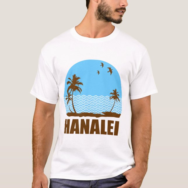 T-shirt plage de hanalei (Devant)