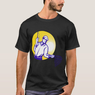 T-shirt Plage de la côte de Caroline Vintage Rétro Palmier